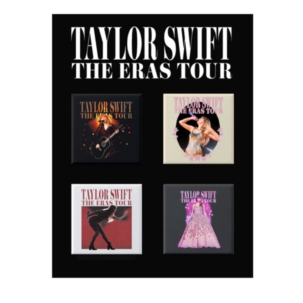 Taylor Swift The Eras Tour Photo Pins Set of Four Official Merch NWT NEW RARE